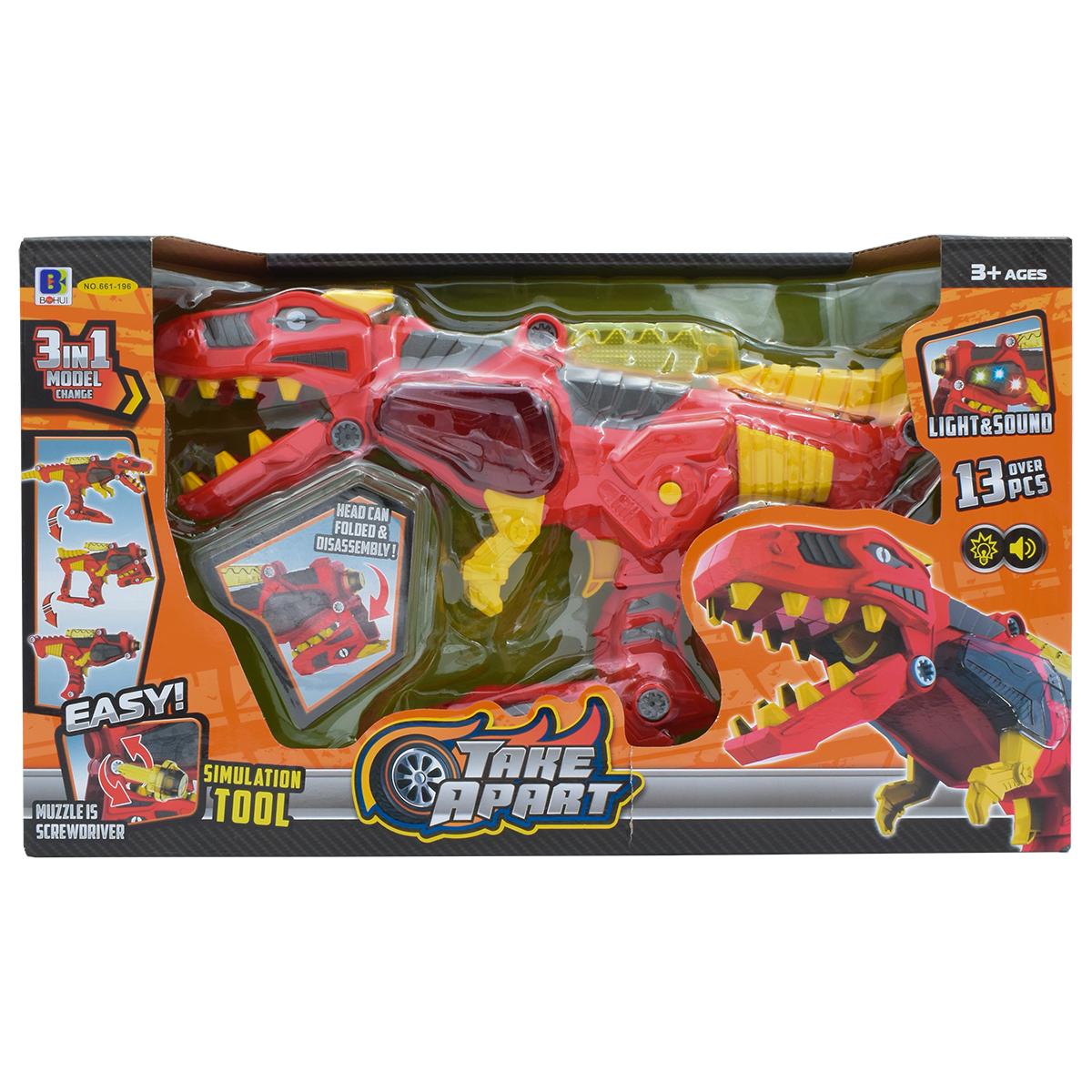 DINO TRANSFORMER  CON LUZ Y SONIDO (661-196)*18