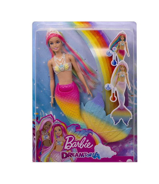 Muñeca Barbie Dreamtopia Sirena Arcoiris Magico