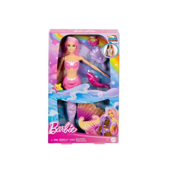 Barbie Fantasía Sirena de Colores Mágicos 