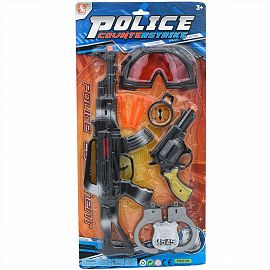 Blister Policia Con Ametralladora