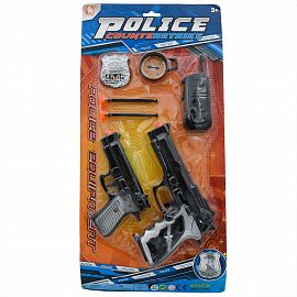 Blister Policia Con Pistolas y Radio