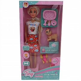 Muñeca Tiny y Su Mascota 